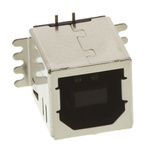 TE Connectivity Straight, SMT, Socket Type B USB Connector