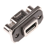 Amphenol ICC Right Angle, Through Hole, Socket Type A to B USB Connector