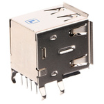 Lumberg Right Angle, Through Hole, Socket Type A 2.0 USB Connector