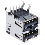 TE Connectivity Right Angle, Through Hole, Socket Type A 2.0 USB Connector