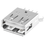 Wurth Elektronik Straight, Through Hole, Socket Type A USB Connector