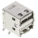 Molex Right Angle, Through Hole, Socket Type A 2.0 USB Connector