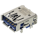 Molex Right Angle, Through Hole, Socket Type A 3.0 USB Connector