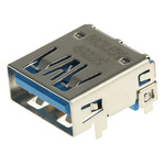 Molex Right Angle, Through Hole, Socket Type A 3.0 USB Connector