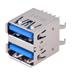 Molex Straight, Through Hole, Socket Type A 3.0 USB Connector