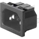 Schurter C14 Snap-In IEC Connector Male, 10.0A, 250.0 V