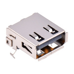 Wurth Elektronik Right Angle, Through Hole, Socket Type A 2.0 USB Connector