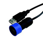 Bulgin Straight, Cable Mount, Plug to Plug Type A 2.0 USB Connector