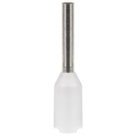 Weidmuller Insulated Crimp Bootlace Ferrule, 8mm Pin Length, 1mm Pin Diameter, 0.5mm² Wire Size, White