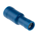 RS PRO Insulated Female Crimp Bullet Connector, 1.5mm² to 2.5mm², 16AWG to 14AWG, 5mm Bullet diameter, Blue