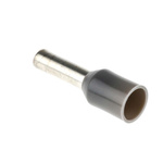 JST, TWE Insulated Crimp Bootlace Ferrule, 12mm Pin Length, 3.8mm Pin Diameter, 2 x 4mm² Wire Size, Grey