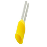 RS PRO Insulated Crimp Bootlace Ferrule, 6mm Pin Length, 1.1mm Pin Diameter, 0.25mm² Wire Size, Yellow
