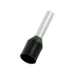 RS PRO Insulated Crimp Bootlace Ferrule, 10mm Pin Length, 2mm Pin Diameter, 1.5mm² Wire Size, Black