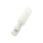 RS PRO Insulated Crimp Bullet Connector, 0.5mm² to 0.75mm², 22AWG to 18AWG, 2 mm, 3.5 mm Bullet diameter, Clear