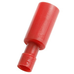 RS PRO Insulated Male Crimp Bullet Connector, 0.5mm² to 1.5mm², 22AWG to 16AWG, 4mm Bullet diameter, Red