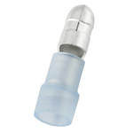 RS PRO Insulated Male Crimp Bullet Connector, 1.5mm² to 2.5mm², 16AWG to 14AWG, 5mm Bullet diameter, Blue