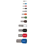 SES Sterling, PLIO Insulated Crimp Bootlace Ferrule, 8mm Pin Length, 2.6mm Pin Diameter, 2.5mm² Wire Size, Grey