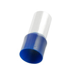 RS PRO Insulated Crimp Bootlace Ferrule, 27mm Pin Length, 16.7mm Pin Diameter, 120mm² Wire Size, Blue