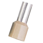 RS PRO Insulated Crimp Bootlace Ferrule, 18mm Pin Length, 8.3mm Pin Diameter, 35mm² Wire Size, Beige