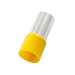 RS PRO Insulated Crimp Bootlace Ferrule, 20mm Pin Length, 13.5mm Pin Diameter, 70mm² Wire Size, Yellow