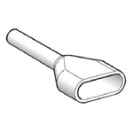 Schneider Electric, AZ5DE Insulated Crimp Bootlace Ferrule, 8mm Pin Length, 1.7mm Pin Diameter, White
