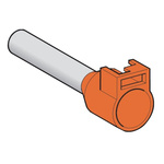 Schneider Electric, DZ5CA Insulated Crimp Bootlace Ferrule, 18mm Pin Length, 3.2mm Pin Diameter, Orange