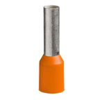 Schneider Electric, DZ5CA Insulated Crimp Bootlace Ferrule, 18mm Pin Length, 3.2mm Pin Diameter, Orange