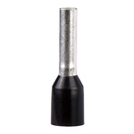Schneider Electric, DZ5CE Insulated Crimp Bootlace Ferrule, 8mm Pin Length, 2mm Pin Diameter, Black