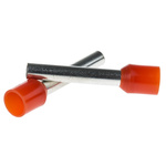 RS PRO Insulated Crimp Bootlace Ferrule, 18mm Pin Length, 3.2mm Pin Diameter, 4mm² Wire Size, Orange