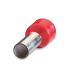 ABB Bootlace Ferrule, 10mm Pin Length, 1.5mm Pin Diameter, Red