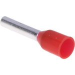 Schneider Electric, DZ5CE Insulated Crimp Bootlace Ferrule, 8.2mm Pin Length, 1.6mm Pin Diameter, 1mm² Wire Size, Red