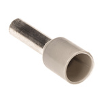 Schneider Electric, DZ5CE Insulated Crimp Bootlace Ferrule, 8.2mm Pin Length, 2.7mm Pin Diameter, 2.5mm² Wire Size, Grey
