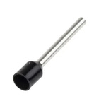RS PRO Insulated Bootlace Ferrule, 18mm Pin Length, 2mm Pin Diameter, 1.5mm² Wire Size, Black