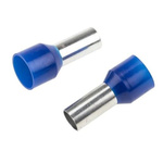 RS PRO Insulated Bootlace Ferrule, 12mm Pin Length, 5.8mm Pin Diameter, 16mm² Wire Size, Blue