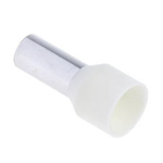 RS PRO Insulated Bootlace Ferrule, 12mm Pin Length, 6.2mm Pin Diameter, 16mm² Wire Size, Off-White