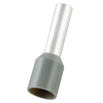 RS PRO Insulated Bootlace Ferrule, 10mm Pin Length, 3.2mm Pin Diameter, 4mm² Wire Size, Grey