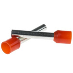 RS PRO Insulated Bootlace Ferrule, 18mm Pin Length, 3.2mm Pin Diameter, 4mm² Wire Size, Orange