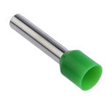 RS PRO Insulated Bootlace Ferrule, 18mm Pin Length, 3.9mm Pin Diameter, 6mm² Wire Size, Green