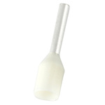 RS PRO Insulated Bootlace Ferrule, 8mm Pin Length, 1.5mm Pin Diameter, 0.75mm² Wire Size, White