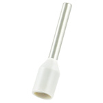RS PRO Insulated Bootlace Ferrule, 10mm Pin Length, 1.5mm Pin Diameter, 0.75mm² Wire Size, White