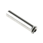 RS PRO Bootlace Ferrule, 8mm Pin Length, 1.5mm Pin Diameter, 0.75mm² Wire Size, Silver