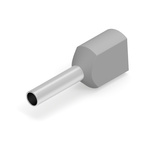TE Connectivity, 966144 Insulated Ferrule, 8mm Pin Length, 1.70mm Pin Diameter, Grey
