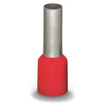 Wago, 216 Insulated Bootlace Ferrule, 12mm Pin Length, 4.5mm Pin Diameter, Red