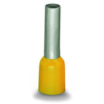 Wago, 216 Insulated Ferrule, 20mm Pin Length, 6.9mm Pin Diameter, Yellow