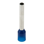 RS PRO Insulated Crimp Bootlace Ferrule, 18mm Pin Length, 2.6mm Pin Diameter, 2.5mm² Wire Size, Blue