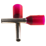 Weidmuller Insulated Crimp Bootlace Ferrule, 8mm Pin Length, 1.4mm Pin Diameter, 1mm² Wire Size, Red