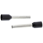 TE Connectivity Insulated Crimp Bootlace Ferrule, 12mm Pin Length, 1.7mm Pin Diameter, 1.5mm² Wire Size, Black
