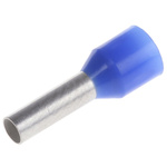 TE Connectivity Insulated Crimp Bootlace Ferrule, 8mm Pin Length, 2.2mm Pin Diameter, 2.5mm² Wire Size, Blue