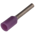 JST, FWE Insulated Crimp Bootlace Ferrule, 6mm Pin Length, 0.8mm Pin Diameter, 0.25mm² Wire Size, Purple