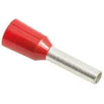 JST, GTR Insulated Crimp Bootlace Ferrule, 8mm Pin Length, 1.7mm Pin Diameter, 1.5mm² Wire Size, Red